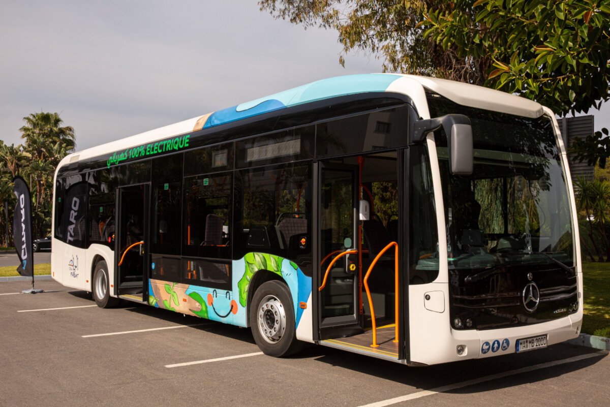 Rabat « Ville Lumière » essai le Bus Électrique