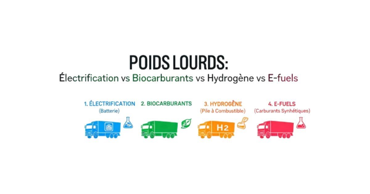 Poids lourds : électricité, biocarburants, hydrogène ou e-fuels ?